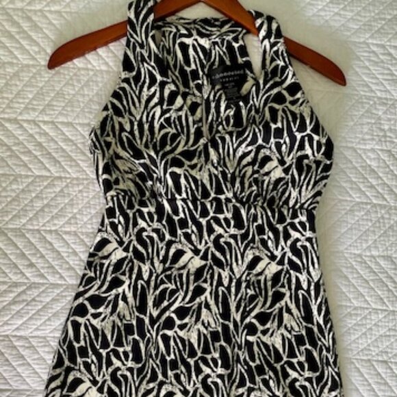 Connected Black & Cream V-neck Dress - Picture 5 of 5